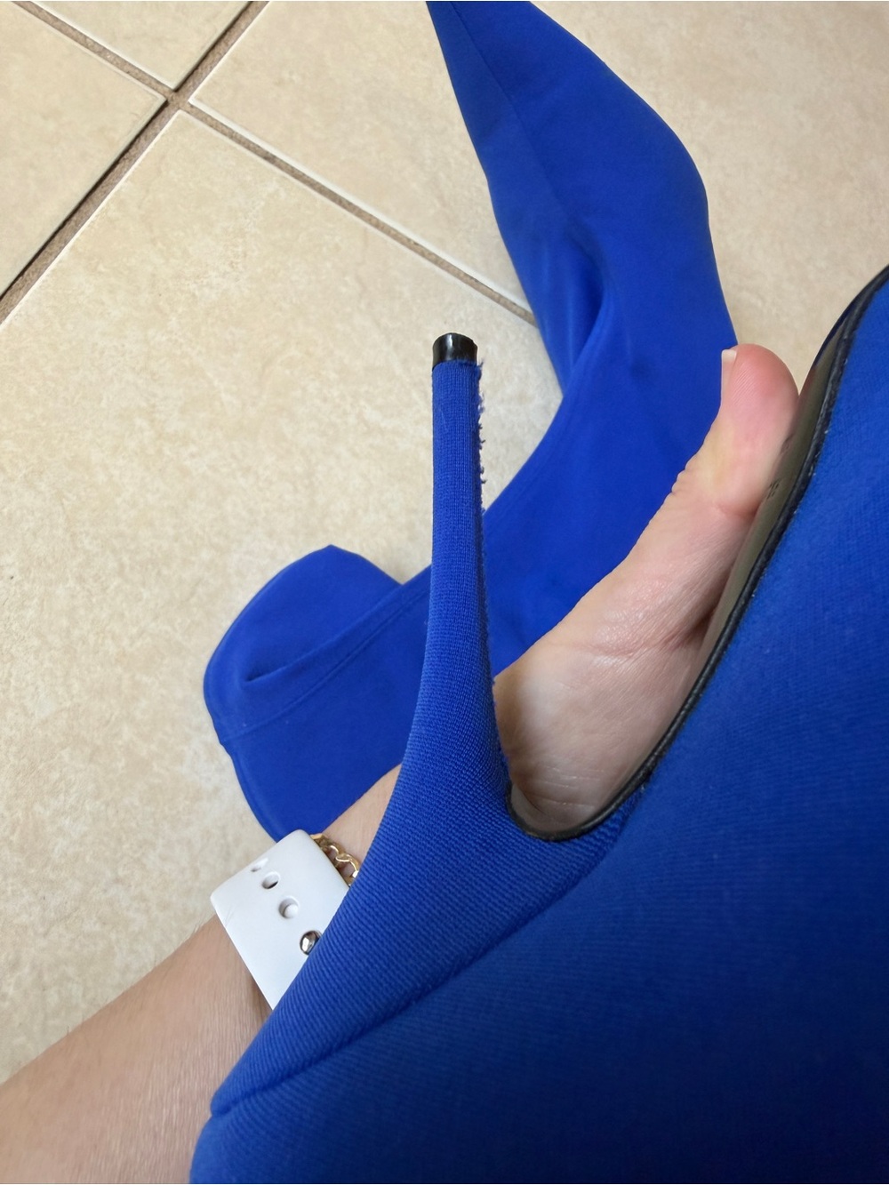 Balenciaga Women’s 10(40) Blue Knife Bootie Spandex Pointed Toe - Picture 9 of 16